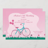 Einladung von Mädchen zum Fahrrad (Vorne/Hinten)