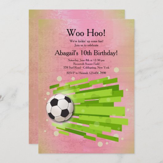 Einladung von Mädchen zum Fußball (Vorne/Hinten)