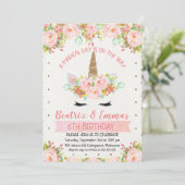 Einladung von Mädchen zum Geburtstag (Stehend Vorderseite)