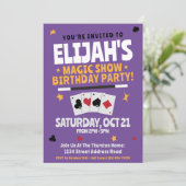 Einladung von Magician Birthday - Wand & Karten (Stehend Vorderseite)