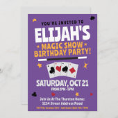 Einladung von Magician Birthday - Wand & Karten (Vorne/Hinten)