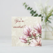 Einladung von Magnolia und Paisley zum Geburtstag (Stehend Vorderseite)