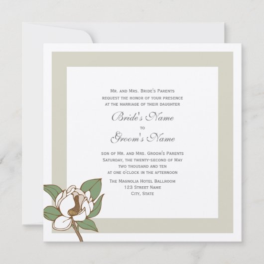 Einladung von Magnolien (Vorderseite)