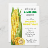 Einladung von Mais Maze (Vorne/Hinten)