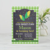 Einladung von Mais zum Geburtstag (Stehend Vorderseite)