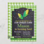 Einladung von Mais zum Geburtstag (Vorne/Hinten)