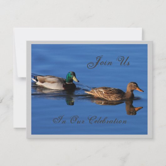 Einladung von Mallard Couple (Vorderseite)