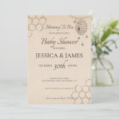 Einladung von Mama zu Baby-Dusche (Stehend Vorderseite)