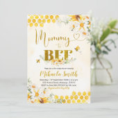 Einladung von Mama zu Baby-Dusche (Stehend Vorderseite)