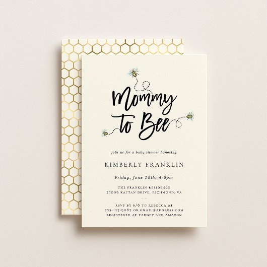 Einladung von Mama zu Baby-Dusche