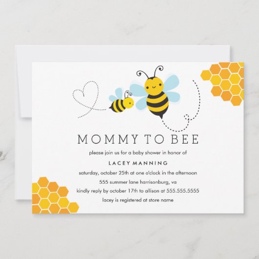 Einladung von Mama zu Baby-Dusche (Vorderseite)