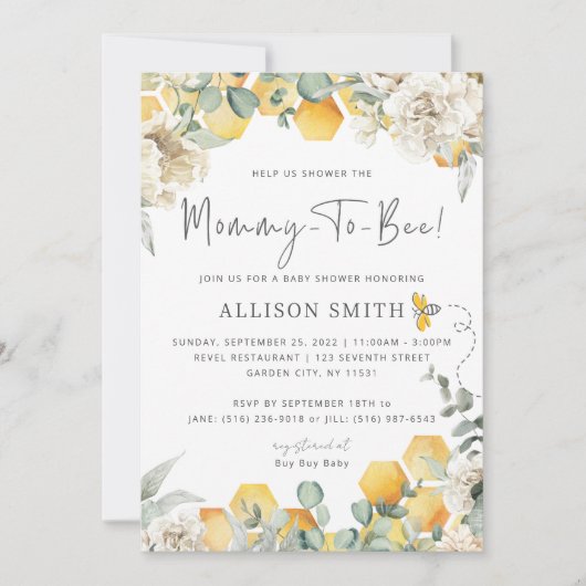 Einladung von Mama zu Baby-Dusche (Vorderseite)