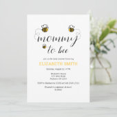 Einladung von Mama zu Honey Bee Baby Shower (Stehend Vorderseite)