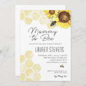 Einladung von Mami zu Bee Baby Shower (Vorne/Hinten)