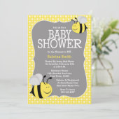 Einladung von Mami zu Bee Baby Shower (Stehend Vorderseite)