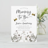 Einladung von Mami zu Bee Baby Shower (Stehend Vorderseite)