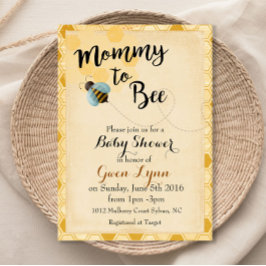 Einladung von Mami zu Bee Baby Shower