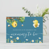 Einladung von Mami zu Bee Baby Shower (Stehend Vorderseite)