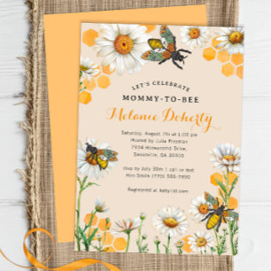 Einladung von Mami zu Bee Baby Shower   Wasserfarb