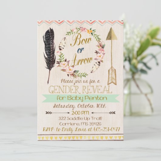 Einladung von Männern, Frauen oder Pfeile, Stammes (Stehend Vorderseite)