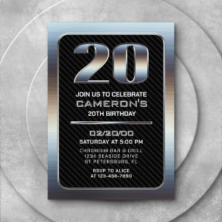 Einladung von Männern zum 20. Geburtstag