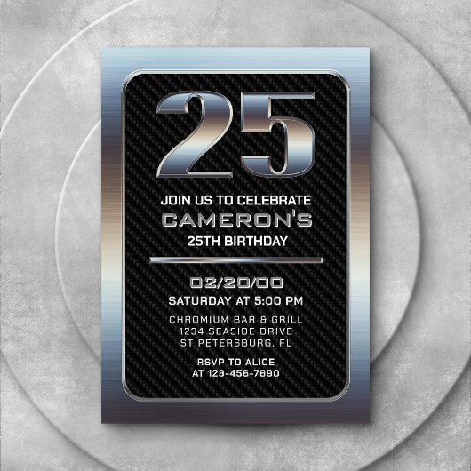 Einladung von Männern zum 25. Geburtstag