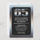 Einladung von Männern zum 65. Geburtstag (Vorderseite)
