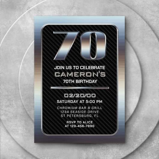 Einladung von Männern zum 70. Geburtstag