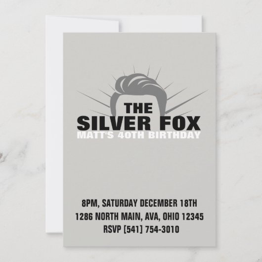 Einladung von Männern zum Geburtstag (Vorderseite)