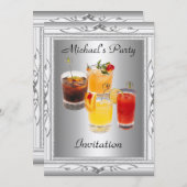 Einladung von Männern zum Geburtstag (Vorne/Hinten)