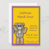 Einladung von Mardi Gras Bear (Vorne/Hinten)
