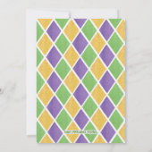 Einladung von Mardi Gras zu einem Engagement (Rückseite)