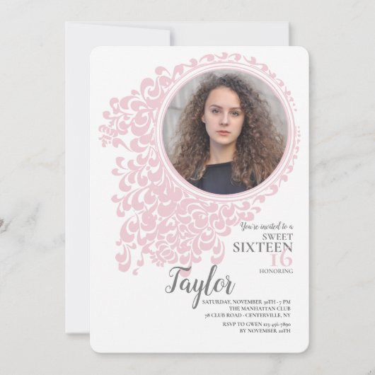 Einladung von Mariah 16 . Geburtstag Foto (Vorderseite)