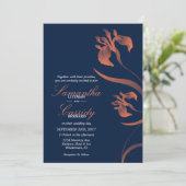 Einladung von Marine und Coral Iris zur Hochzeit (Stehend Vorderseite)