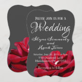 Einladung von Marsala Burgund und Gray Wedding (Vorne/Hinten)