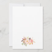 Einladung von Marsala Burgundy Floral Wedding (Rückseite)