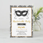 Einladung von Mask bachelorette (Stehend Vorderseite)