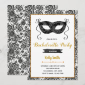 Einladung von Mask bachelorette (Vorne/Hinten)