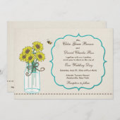 Einladung von Mason Jar (Vorne/Hinten)