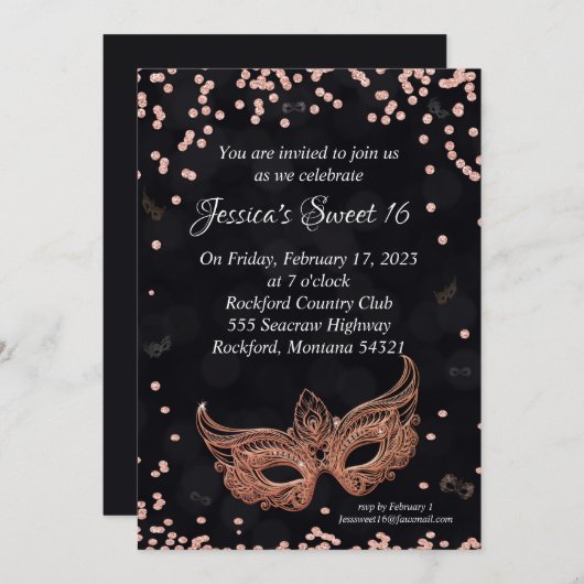 Einladung von Masquerade (Vorne/Hinten)