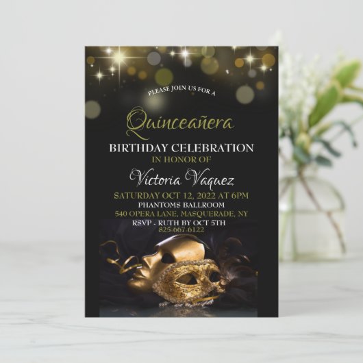 Einladung von Masquerade (Stehend Vorderseite)