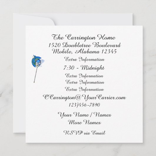 Einladung von Masquerade (Rückseite)