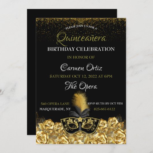 Einladung von Masquerade (Vorne/Hinten)