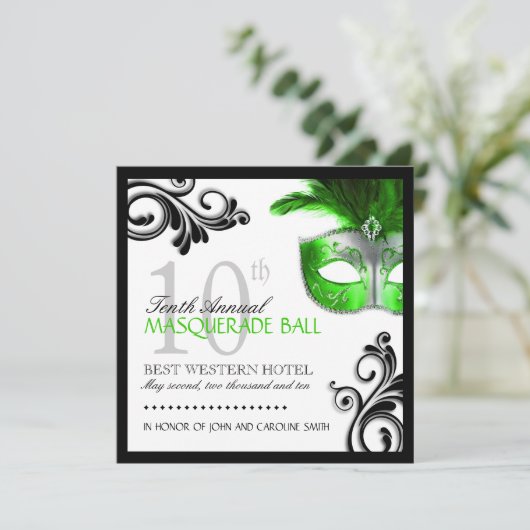 Einladung von Masquerade (Stehend Vorderseite)