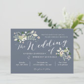 Einladung von Meadow Blooms Hochzeiten (Stehend Vorderseite)