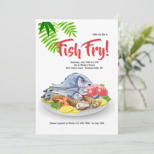 Einladung von Meeresfrüchten (Stehend Vorderseite)