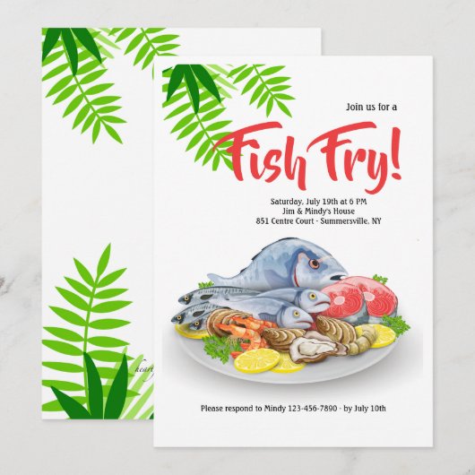 Einladung von Meeresfrüchten (Vorne/Hinten)