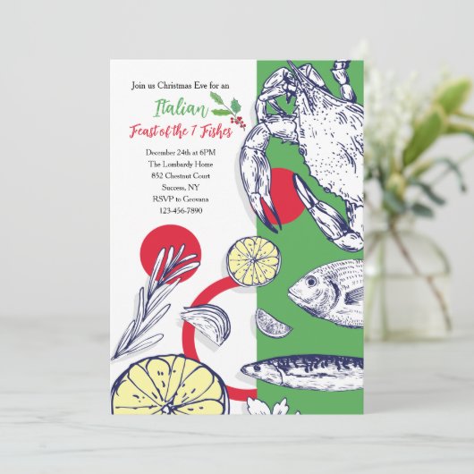 Einladung von Meeresfrüchten (Stehend Vorderseite)