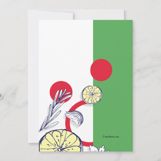 Einladung von Meeresfrüchten (Rückseite)