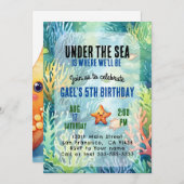 Einladung von Meerestieren (Vorne/Hinten)